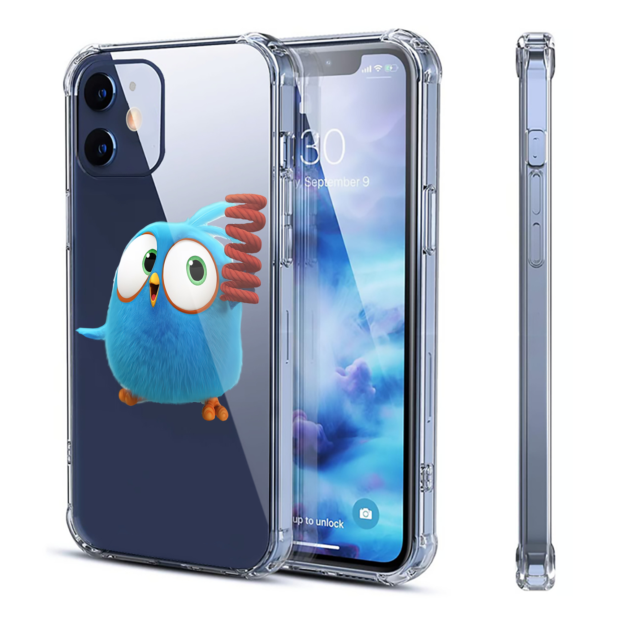 （画像用） Angry Birds アングリーバード 【iPhone 12シリーズ対応】透明スマホケース（クリアソフトケース）